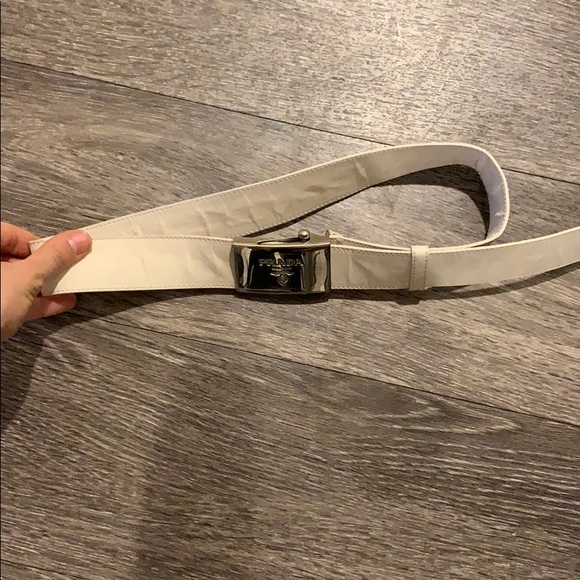 white prada belt